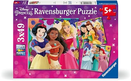 Ravensburger Disney Princess 3x 49 Pieces Jigsaw Puzzles for Kids Age 5 Years Up - 2024 Edition