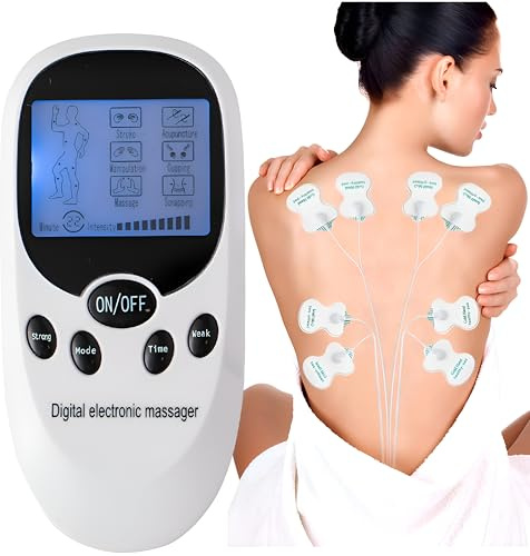 Stimulateur musculaire Tens, instrument de massage pour soulager la douleur, facile à utiliser à la maison, masseur électronique numérique à double sortie, stimulateur musculaire abdominal