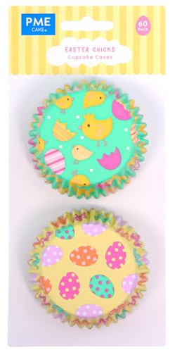 PME Easter Foil-Lined Cupcake Cases - Easter Chicks, Set of 60