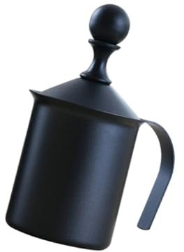 LIFKOME Schiumalatte Manuale in Acciaio Inossidabile Mixer Per Latte Portatile Per Cappuccini Latte Intero E Scremato