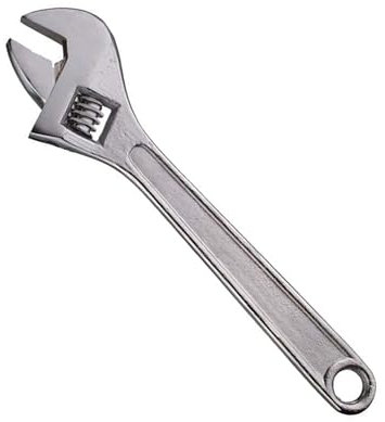 Chiave a Rullino Professionale – Acciaio con Finitura Lucida - Apertura Variabile con Rotellina – Cricchetto Ergonomico per Officina, Meccanico e Lavori di Precisione - Apertura Massima 25 mm.(200mm.)