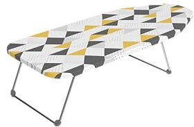 Jumbo Asse da Stiro da Tavolo, Asse da Stiro da Appoggio Salvaspazio con Ripiano in Rete Traspirante in Acciaio Antiruggine, 30 x 74 cm, mod. Foxy