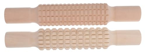 KICHOUSE 2stücke Teig Zum Backen Geprägte Nudelstäbe Werkzeuge Für Früherziehung Teigrollen Für Backformen Kleine Nudelholz Fondant-nudelholz Diy Gebäck-formen