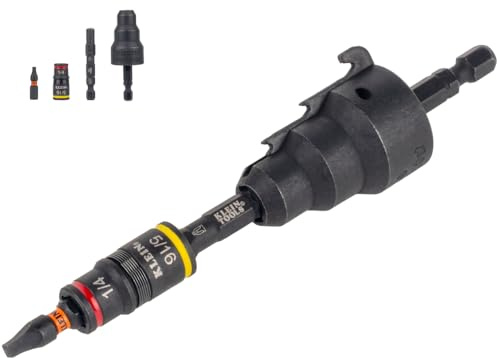 Klein Tools 85091HD Flip Socket Conduit Reamer, 3-in-1 Impact-Rated Tool for 1/2-Inch, 3/4-Inch, 1-Inch Conduit, Magnetic Bit Holder