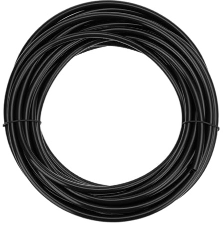 QWORK® Polyuréthane PU Pneumatique Tuyau, Tuyau d'Air pour Compresseur, 8mm OD x 5mm ID, 12 Mètres, Noir