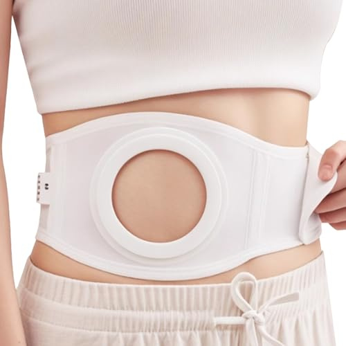 Stomiband, Justerbart Stomiband för Kolostomi- och Ileostomipåsehållare, Postoperativa Vårdtillbehör, Vit(M)