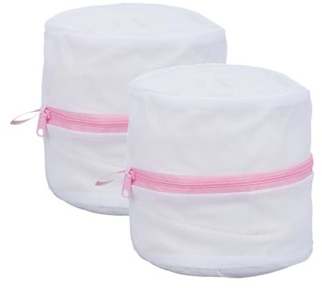 BEAMARKER 2 pz Borsa per Il Lavaggio del Reggiseno per Il Bucato Sacchetti per Il Bucato in Rete con Cerniera per Lavatrice Donna Delicati Lingerie Intimo Reggiseno Calzini Casa università Dormitorio