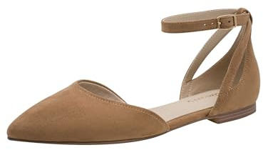 Tamaris Donna ballerina con cinturino piatta marrone 39 EU