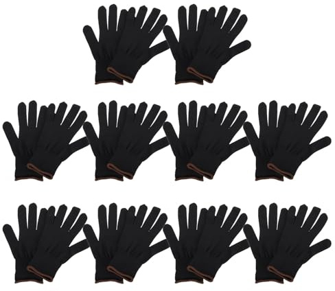 PENIKOKO Guanti Antistatici Flessibilità Migliorata in Nylon e Fibra Traspiranti 10 Paia per Pellicola Protettiva Auto per Applicazione Pellicole Carrozzeria