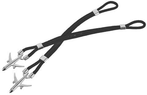 LALADEFIEE 2 St Justerrbart Flätat Pilotarmband för Män med Silverflygplanslås Justerbart Nautiskt Armband i Dubbel Lager för Resenärer och Affärsresor Presentidé för Män Älskar Flyg och