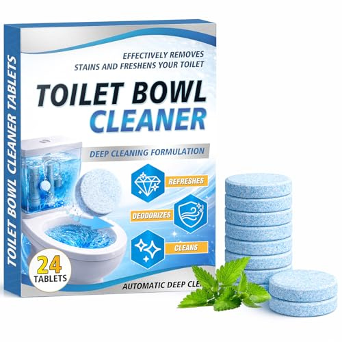 Pierre ponce pour toilettes Pastilles Nettoyantes WC, Détartrant WC Anti Calcaire, Tablettes Nettoyantes pour Cuvette, Élimination des Dépôts Minéraux et Traces d’Eau Dure (24)