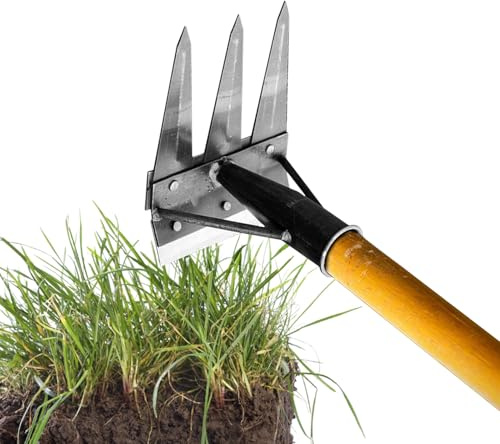 Râteau de Jardin,Fournitures de Jardinage Robustes | Râteau métallique de Jardin désherbeur et extracteur,pour enlever Les Pierres du , Entretenir pelouses, Potager, verger