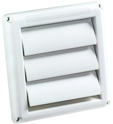 EaseSunny Gravity Flaps External Wall Ventilation Cover with Automatic Closure, Weatherproof Air Vent Grill for Extractor Fans and Ducts, White