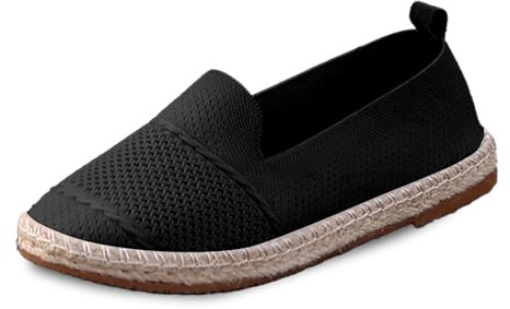 Allbestop Chaussures Femmes Chaussures Décontractées pour Femmes Mocassin Plat sans Lacet À Enfiler Confort Quotidien Semelle Tricot Respirante Sets Parfaits avec Jeans Bout Fermé Polyva