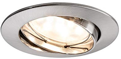 Paulmann 927.68 Premium EBL Set Coin klar rund schwenkbar LED 3x6,8W 2700K 230V 51mm Eisen gebürstet 92768 Spot Einbaustrahler Einbauleuchte
