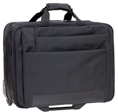 Dermata Aktentrolley Trolley Handgepäck Laptoptrolley Trolly Office 3479ny Schwarz
