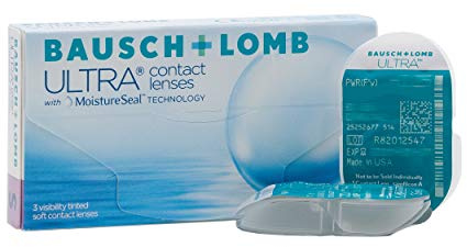 Bausch + Lomb Ultra, sphärische Premium Monatslinsen, Kontaktlinsen weich, 3 Stück BC 8.5 mm/DIA 14.2 / -2.25 Dioptrien