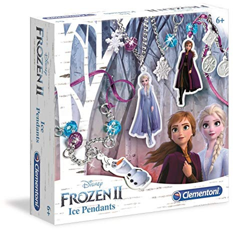 Clementoni-18567 - Frozen 2 - Colgantes Hielo - Juego Creativo a Partir de 6 años