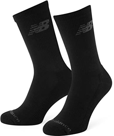New Balance Lot de 3 paires de chaussettes unisexes, noir, L UK