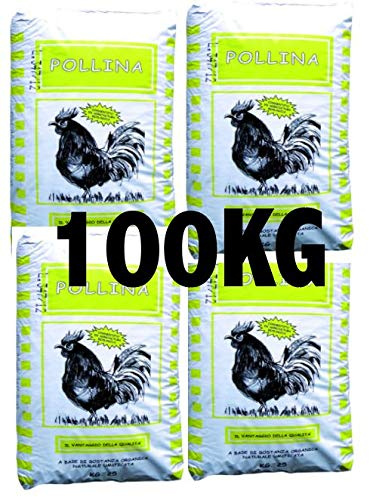 Vialca 100KG POLLINA ESSICCATA CONCIME Naturale Biologico 4 Sacchi da KG25