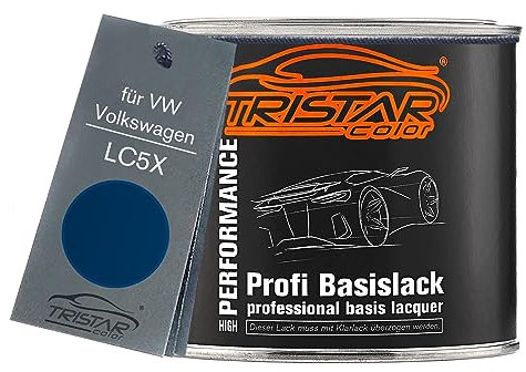 TRISTARcolor Autolack Dose spritzfertig für VW/Volkswagen LC5X Inky Blue Perl/Ink Blue Perl Basislack 0,5L