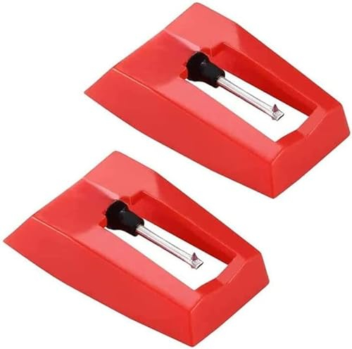 Voarge 2 agujas para tocadiscos, aguja de repuesto universal para la mayoría de tocadiscos fonográficos, de vinilo