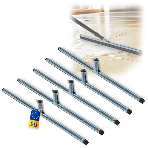Novatool 5X Fliesenabzieher Dusche 60 cm Boden Wasserabzieher für Boden Garten Bad Fliese Glas Terrasse Fenster Auto Wasserschieber Edelstahl Boden Pool Badabzieher XXL breit Abzieher - ohne Stiel