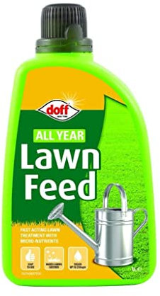 All Year Lawn Feed Multipurpose Liquid Fertilizer Feed for Lawns Food Source for All Types of lawns and Grass, Promotes Thicker, Greener & Healthier looking lawns (1L Lawn Feed)
