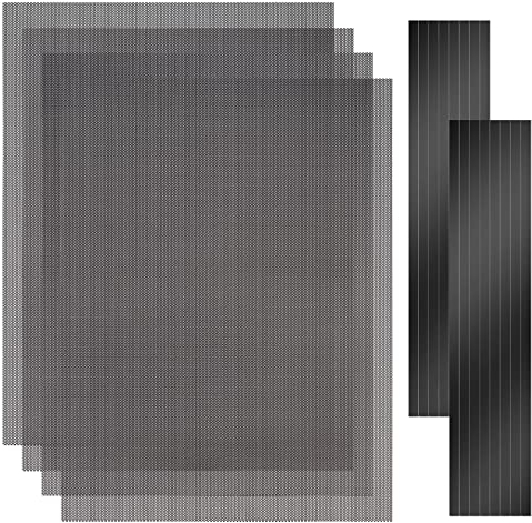 [4 pezzi] 400x300 mm DIY PC Case filtro antipolvere foro 1,2 mm PVC antipolvere Mesh Filter Cover con striscia magnetica per computer PC Case