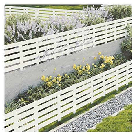 XLIHAWY Garten-Holzzaun, Outdoor Garten Rasen Landschaft Einfassung, DIY Dekorative Grenze Baum Zaun Für Blumenbeete Weg, 5 Farben, 100cm Lang (Farbe : Weiß, Größe : 100x80cm)