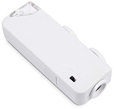 CRODY Occhiali da Ingrandimento, Vetro Ingranditore con Luce Zoom da Zoom Regolabile da 100X Leggero Luminoso per Microscopio Portatile Leggero, per Monete Di Ispezitimbrai Gioielli Tessili