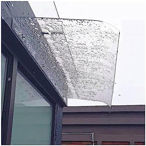 Xrdbfd Invisible Window Awning, Door Canopy Outdoor Waterproof, Front Back Porch Awning, Garden Canopy, Transparent Rain Shelter Cover,clear-50x110cm/19.7 * 43in
