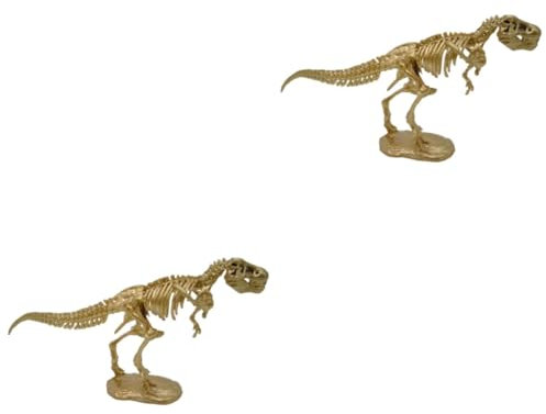 Ciieeo 2pcs Alloy Dinosaur Statue Dinosaur Garden Ornaments Decoration for Living Bedroom
