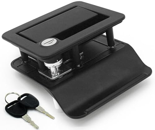 FOTN Serratura per porta interna ed esterna per camper con doppia chiusura in lega di zinco, maniglia per cassetti e armadietti per roulotte, barche, con chiavi chiuse per rimorchi, mobili, colore