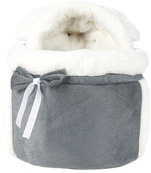 KESOTO Winter Plüsch Haustiere Käfig Haustier Hängen Brust Tasche Kleine Katze Hunde Rucksack für Outdoor, M