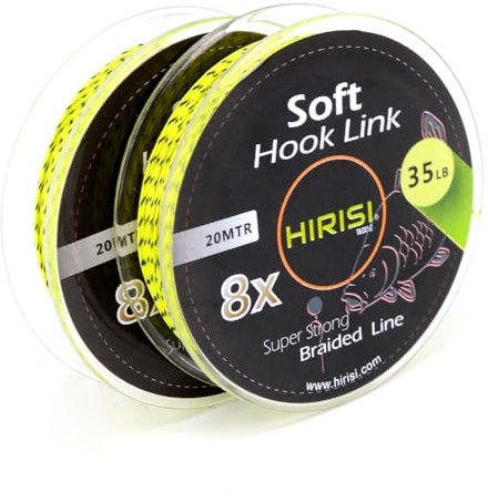 2 Stück Karpfen Angelschnur 8 Strang geflochten Hakenverbindung 20m DREI Größen Grob Karpfen-Angelgerät (FBA-YX201-35LB)