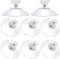 JEYORZY 8 Pcs Ventouse a Visser, 41mm Ventouses Transparentes avec Filetage, Ventouse Vitre, Extra Fortes PVC Plastique Suspension Rideau Isolant Ventouse pour Camping Car, Fenêtre, Salle de Bain, Van