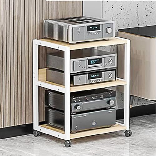 Generisch Eck-TV-Schrank mit Druckerständer, offener Medienspeicher für AV-Komponenten, Stereoanlage, DVD-Player, Spielekonsolen, 27,5-Zoll-Audio-Rack, platzsparende Möbel