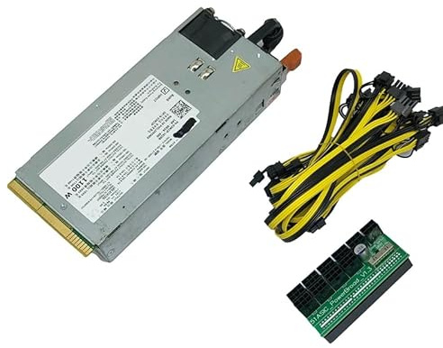 Yieyh 1100 W Server-Netzteil for R910 T710 7001515-J100 3MJJP TCVRR Server-Netzteil for Grafikkarten-Mining