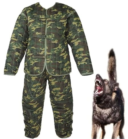 Schutzkleidung für Trainingshunde,Beißanzug für Hundetraining,professionelle Hund Trainingsanzug Körperschutz, Polizeihunde-Trainingsbissanzugjacke,verdickter, reißfester Bissschutzanzug