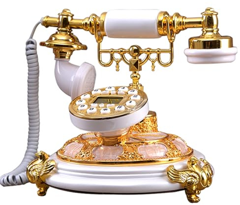 WDWDW Telefono Fisso con Filo, Telefono Vintage con Display LCD/Pulsanti, ID chiamante/Vivavoce/Ripetizione Chiamata