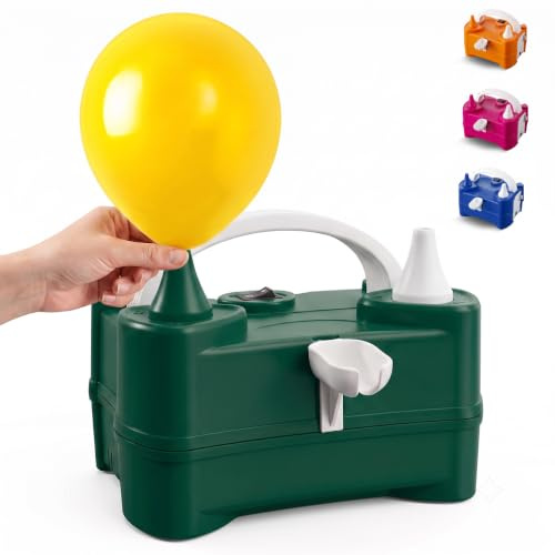 Active 100 Bomba eléctrica para Globos, portátil, con Doble Boquilla, para Globos de 220-240 V, 600 W, para Actividades al Aire Libre