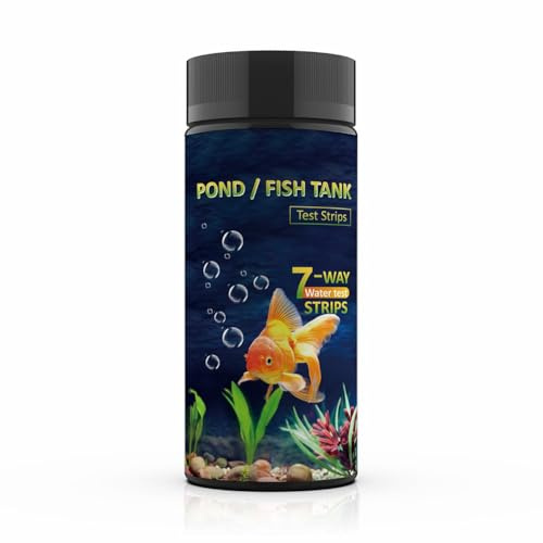 Helilyco Kit test 7 in 1 per acquario, strisce reattive per acqua dolce e salata per acquari e laghetti, 100 strisce