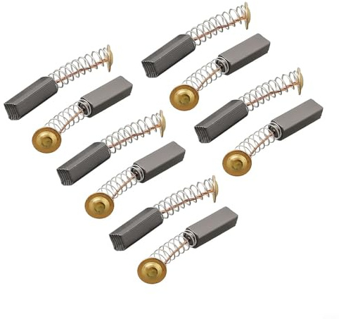 10 escobillas de carbón para motor eléctrico de repuesto de 20 mm x 6 mm x 6 mm con resortes compatibles con herramientas eléctricas incluyendo aspiradoras