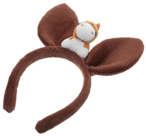 VILLCASE Pferdeohren Stirnband aus Plüsch Cartoon Haaraccessoire für Mädchen Weiches Kostüm Stirnband mit Bauernhof Motiv Festlicher Kopfschmuck für Cosplay und Partys