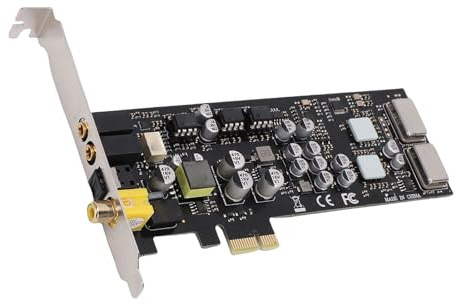 Plyisty PCIE Sound Card, 100dB SNR Multiple Interfaces High Sampling Rate HiFi PCI Express Sound Card Support for CM6635 with Low Profile Bracket