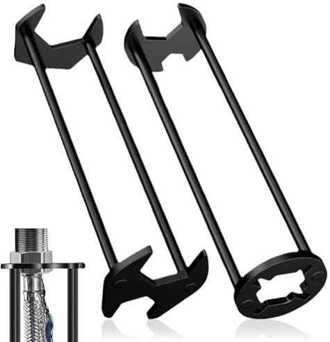 aieieii 2Pcs Tap Spanner Basin Wrench Set, 7 Size Sink Plumbers Tight Space | Tap Spanner for Tight Space, Plumbers Basin Sink Wrench, Tap Removal Tool, Under Sink Spanner, Kitchen & Bathroom Plumbing