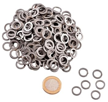 Ulfberth Flache Kettenringe FRM/FWM, 1 kg, ca. 3000 Ringe, ID 8 mm | für DIY Kettenhemd, Kettenhaube, ideal für LARP, Reenactment & Cosplay