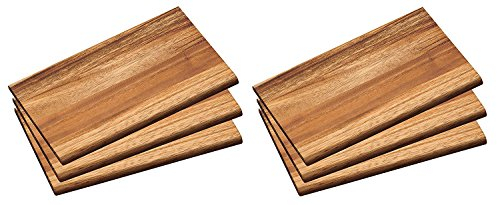 Neustanlo 6 Stück Frühstücksbrettchen Akazienholz Super Trendig!