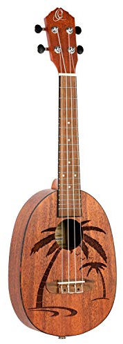 Ortega Guitars Konzert Ukulele Akustisch – Bonfire Series – Pineapple Korpus – Sapele, Natur (RUPA5MM)
